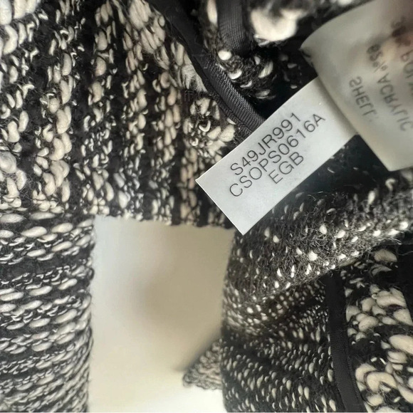 Calvin Klein Womens Black/White Tweed Knit Blazer Button NWT Textured Boucle 14 - Picture 16 of 16